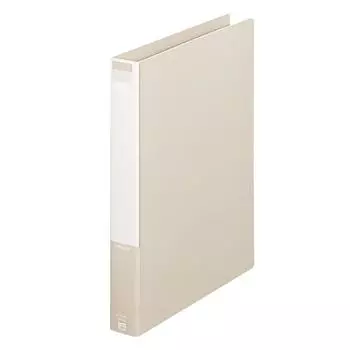Plus Ring File PP A4 Vertical 2 Holes Back Width 37mm Light Gray 87-002