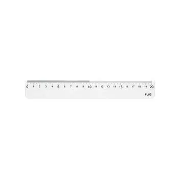 Plus Ruler Recycled PET Straight Ruler 20cm 2mm Thick UD Type 47-188