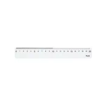Plus Ruler Recycled PET Straight Ruler 20cm 2mm Thick UD Type 47-188