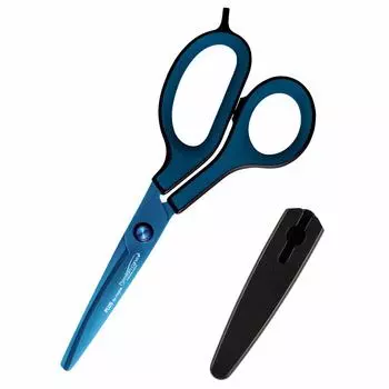 Plus Scissors Fit Cut Curve Premium Titanium Paper Box Packaging Asymmetrical Blue 35-859