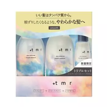 Plus Shampoo Treatment Serum Set Bottle Protein Hair Care Damage Conditioner +tmr Tomorrow 3-item [Smooth]