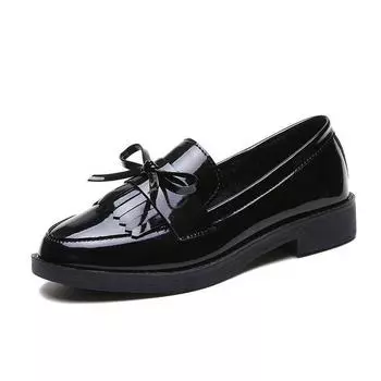 Plus Size 35-42 Shoes for Women Casual Loafers Spring Autumn PU Waterproof Platform Elegant Bow Office Zapatos De Mujer 35