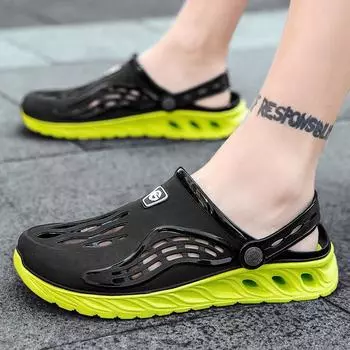 Plus Size 46 Summer Slippers Men Women Indoor EVA 2024 High Soft Bottom Sandals Trend Slides Light Beach Shoes Slippers Home 40 чёрный