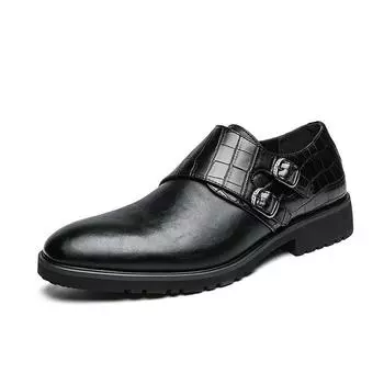 Plus size men s formal leather shoes spring and autumn fashion wear-resistant casual leather shoes men s comfortable beanie shoes one-legged shoes 38