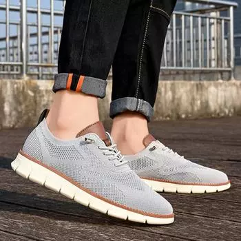 Большие размеры мужские сетчатые повседневные кроссовки легкие дышащие туфли удобные прогулочные оксфорды кроссовки для мужчин 39 коричневый