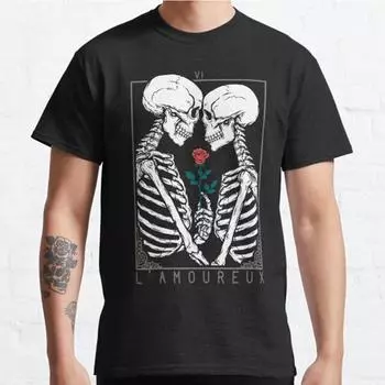 Plus Size S-3XL VI The Lovers Printed T-shirt Men s Tops Fashion Clothes Tees S чёрный