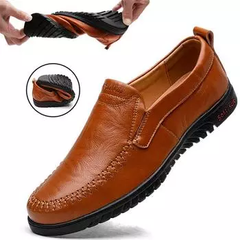 Plus Size Spring Shoes Male Genuine Leather Fashion Youth Men s Casual Leather Shoes Cowhide Men s Shoes 37