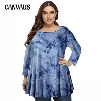 Плюс Размер Женская мода осень круглый вырез повседневные длинные рукава платье 0XL королевский синий