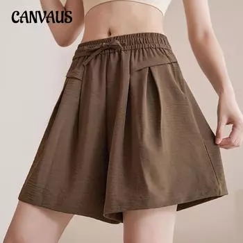 Большие размеры женские спортивные шорты повседневные антибликовые бег йога свободный крой пять штанов M кофейный