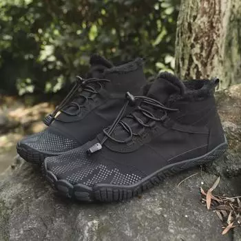 Plus Velvet Зимние походные и велосипедные туфли: Пятипалые, хлопковые, теплые, толстые, нескользящие, водонепроницаемые для мужчин и женщин 37 зелёный