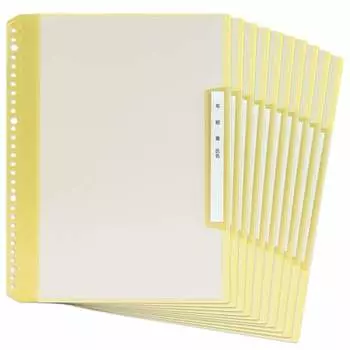 Plus year group name refill type clear file vertical 6 pockets A4 yellow 84-824 x 10 books