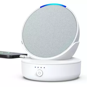 PlusAcc Pop Base 5000mAh с длительным временем ожидания портативная с мобильной устойчивостью динамик Power Base для Xiaodu White Anti Vibration Speaker,