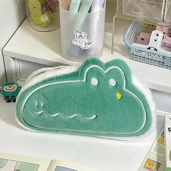 Plush Bag Penguin Pencil Pouch Large Capacity Cartoon Plush Pen Bag Girl Gift Style A