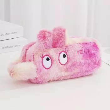 Plush Bag Plush Pencil Case Large Capacity Cartoon Plush Pen Bag Makeup Bag Pencil Pouch Girl Gift Style A