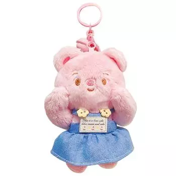 Plush Bear Keychain Cute Bear Pendant Kawaii Car Keychain for Handbag Backpack 3