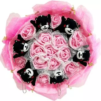 Plush Bouquet Bouquet Kumamon Bouquet Mixed Present Day Gift Q-FLA Mother s B-32KM