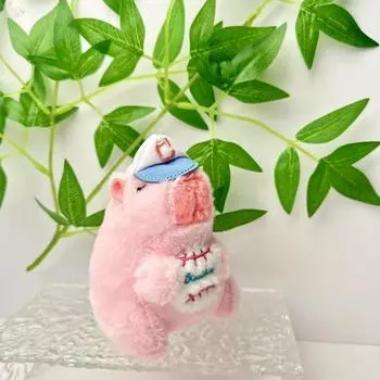 Plush Capybara Baseball Toy With Pp Cotton Filling For Home Decor And Office StyleA
