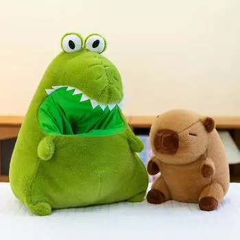 Plush Capybara Crocodile Doll Childrens Animal Cartoon Animation Toy Cotton Pp 35cm