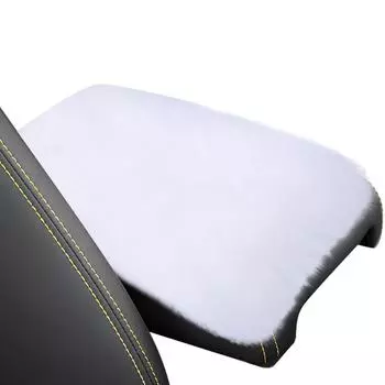 Plush Car Armrest Box Cushion Warm Center Console Arm Cover Pads Automobile Interior Decoration белый