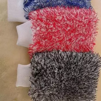 Plush Car Wash Mitt Microfiber Thick Car Cleaning Mitts Auto Wash Accessories Car Cleaning Tools Washing Towel Sponge Glove