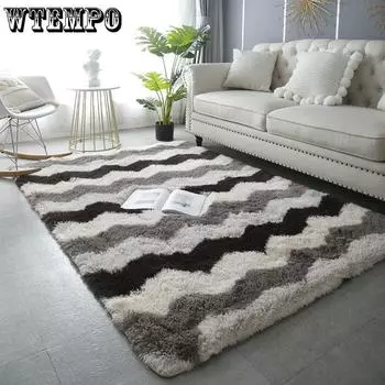 Plush Carpet Bedside Carpet Living Room Fully Covered Large Area Carpet Homestay Mat W80*L160CM