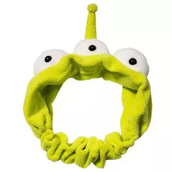 Плюшевая мультяшная повязка на голову с большим украшением для глаз, эластичная повязка для волос для занятий спортом и макияжа, умывания лица, 3 глаза