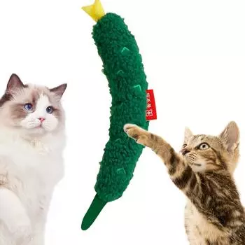 Plush Chew Toys For Cat Stuffed Chew Toys Cucumber Carrot Catnip Toys Soft Pet Supplies Interactive Crinkle Cat Toys For Kitten