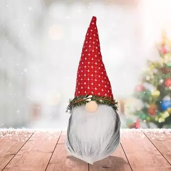 Plush Christmas Cozy Gnome With Gray Rudolph Design Perfect For Holiday Accents Home Red Hat