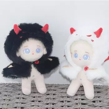 Plush Cloak 10CM Cotton Doll Clothes Cat Hat Plush Toys Clothes Stuffed Doll Clothes Plush Doll style 3