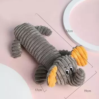 Plush Dog Toy Animals Shape Bite Resistant Squeaky Toys Corduroy Dog Toys for Small Large Dogs Puppy Pet Supplies XS