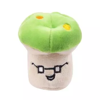 Plush Dog Toy Cartoon Mushroom Shaped Bite Resistant Teeth Grinding Reduce Boredom Interactive зелёный