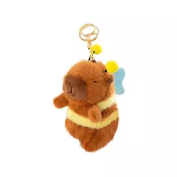 Plush Doll Bee Dolphin Vibration Plush Keychain Food French Fries Capibala One Size