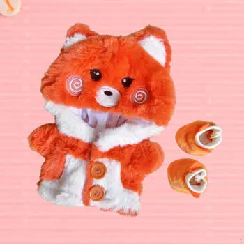 Plush Doll Clothes Adorable Outifits Set for 7.9 inch Birthday Gift оранжевый