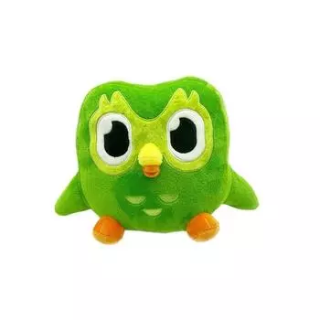Plush Duolingo Children Owl Toys Fabric Cover Language Training Gifts Festival Green 15cm