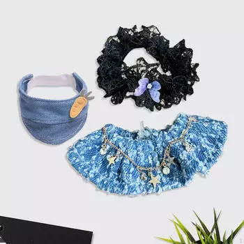 Плюшевая фигурка, джинсовая юбка, создай своих кукол для детей, сделай сам, обучающие фотореквизиты, костюмы, одевалки