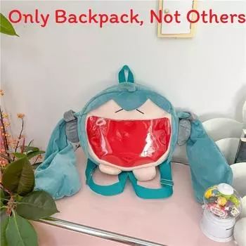 Plush Hatsune Miku Backpack Shoulder Bag Large Capacity Transparent Itabag
