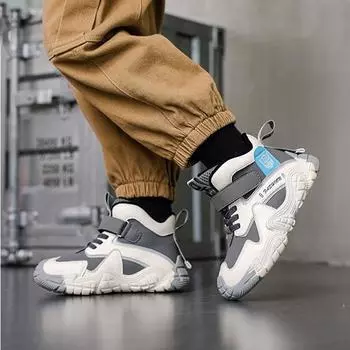 Plush inside Lace up Kids Tennis Shoes for Walking/Running Lightweight Breathable Gym Shoes Outdoor 26 чёрный