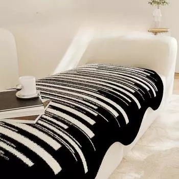 Plush Irregular Shaped Sofa Cushion Non-Slip Sofa Cover Cover Cloth Sofa Cover Dustproof Anti-Scratching 90*90cm