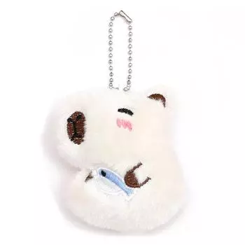 Plush Kapibala Pendant Cartoon Capybara Keychain Soft Stuffed Doll Car Key Ring Backpack Bag Decor Gift кофейный