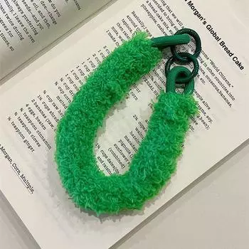 Плюшевый брелок-подвеска Landyard для телефона, зимний теплый браслет для девочки, милый аксессуар для телефона, подарок