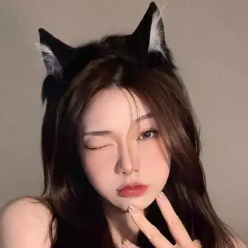 Plush Lolita Cat Ear Headband Hair Accessories for Halloween