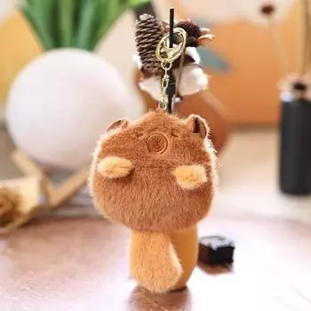 Plush Panda Capybara Keychain Animal Pendant Soft Stuffed Doll Kids Gift Toy