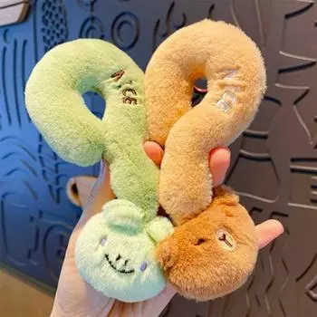 Plush Panda Doll Keychain Cute Backpack Key Ring Portable Question Mark Plush Car Pendant Student Style 2