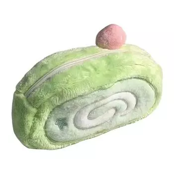 Plush Pencil Case Large Capacity Stationery Bag Zipper Pencil Storage Box Cute Makeup Bag Gift for Friends