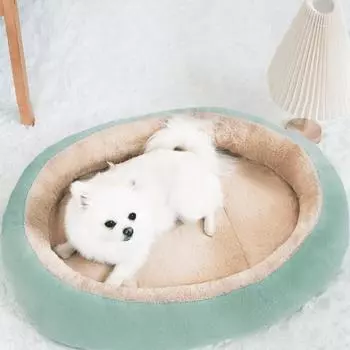 Plush Pet Nest Winter Cat Dog Bed Thickened Plush Anti Slip Pet Mat Detachable Washable Circular Cat Pet Bed Large Dog Bed Mat