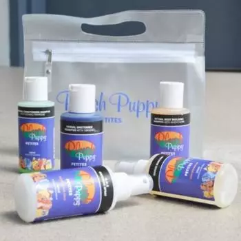 Plush Puppy Pet Trouble Kit Travel Petit Натуральный шампунь-кондиционер, корейский шампунь для домашних животных