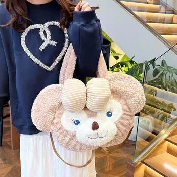 Plush Shelliemay Bowknot Backpack Single Shoulder Underarm Bag Cute Kids Gift