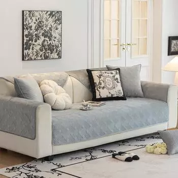 Plush Sofa Cushion High-Grade Non-Slip Cushion Cream Wind Thickened Fleece Sofa Cover Cover Cloth 70*70cm