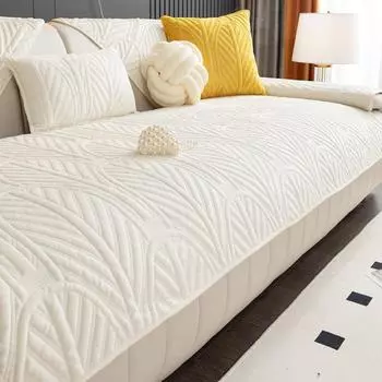 Мягкая подушка для дивана, зимний чехол для дивана, полотенце, утолщенная подушка для дивана, простой кремовый стиль, нескользящий чехол для дивана, ткань 70*70cm