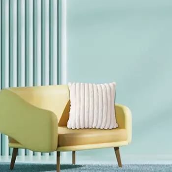 Plush Throw Pillow Cover Square Cushion Washable, Stylish, 17 x inch, Case